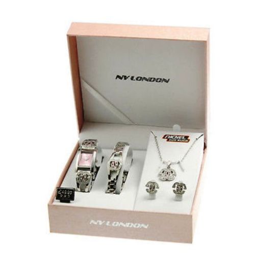 Elegant Watch and Pendant Set with Earrings
